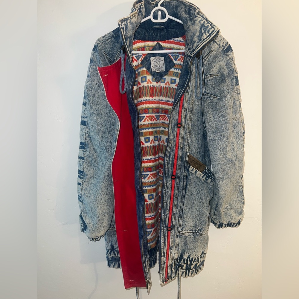 VTG Acid Wash Lined Denim Jacket